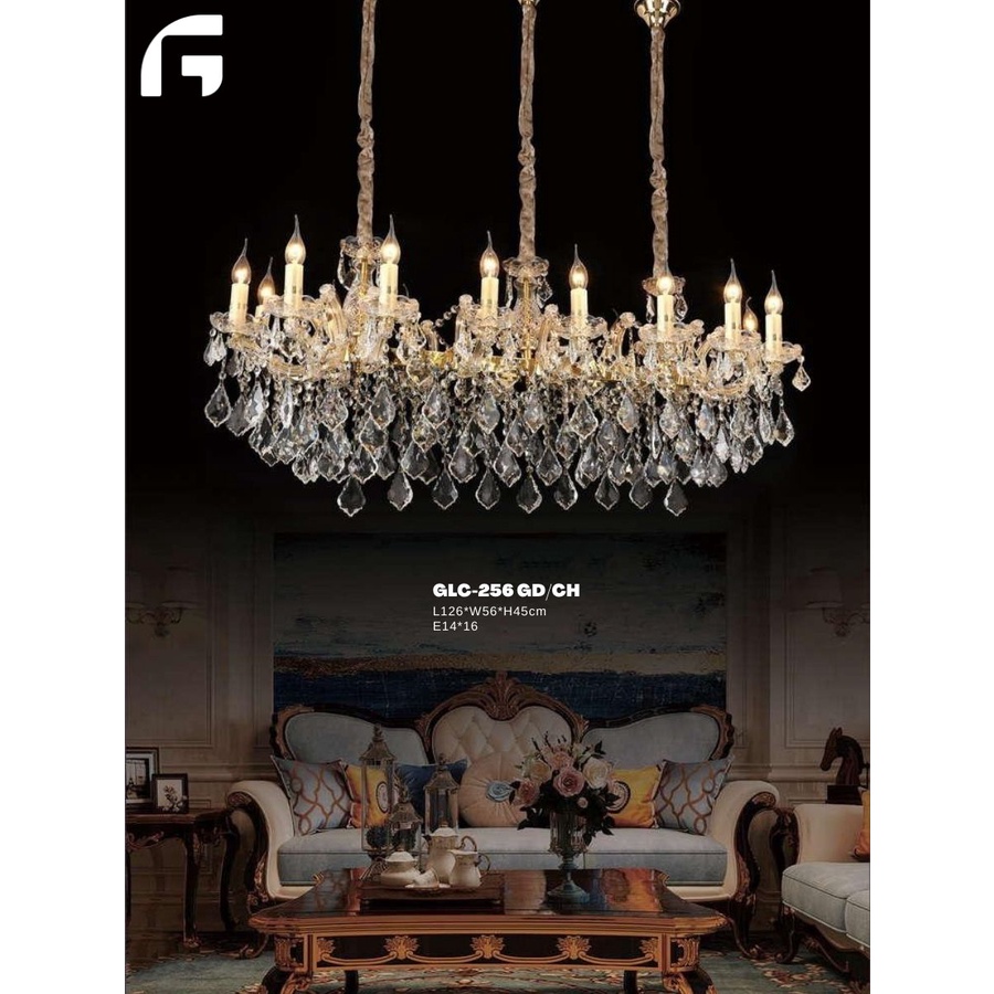 Lampu Meja Makan Kristal Klasik GLC-256