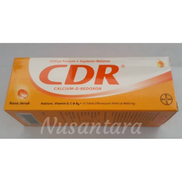 CDR effervescent rasa jeruk isi 10 tab