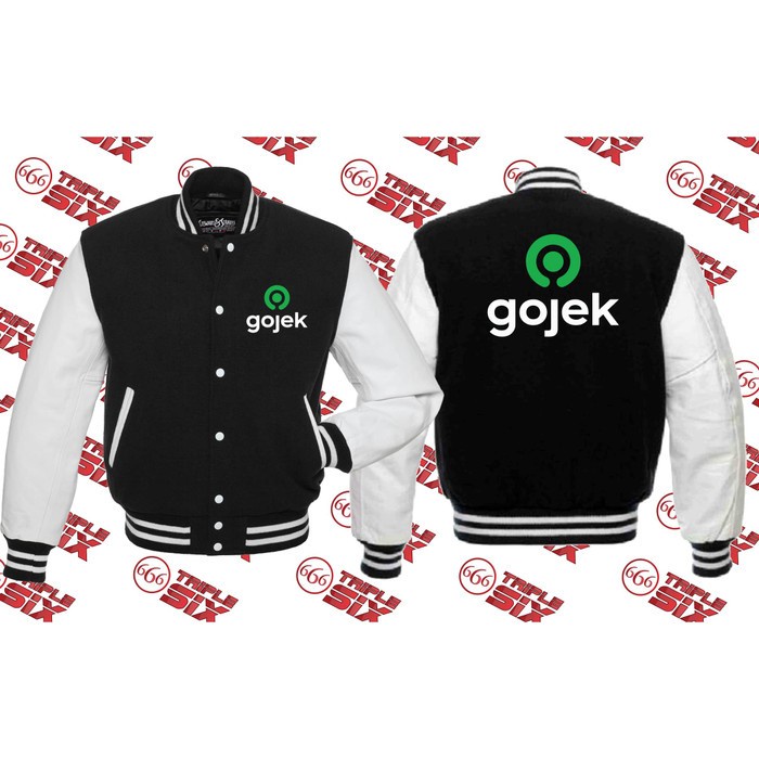 JAKET VARSITY BASEBALL DISTRO GOJEK OJEK ONLINE POLOS CUSTOM INDONESIA BEST PRODUK