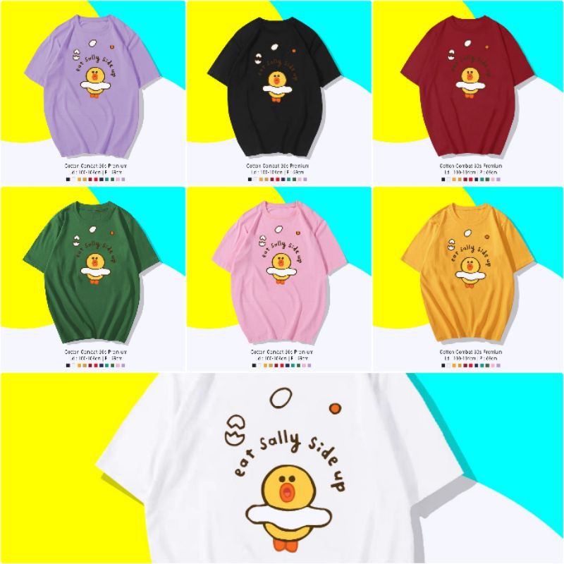 T-SHIRT / TUMBLR TEE KAOS SALLY SIDE UP OVERSIZE PREMIUM