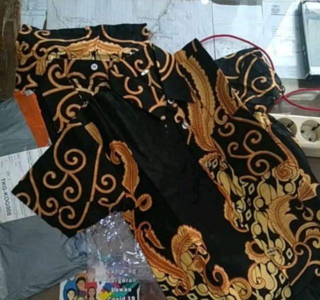 Batik Couple Keluarga Sania Ruffle Ori Ndoro Jowi Dnt Motif Ulir