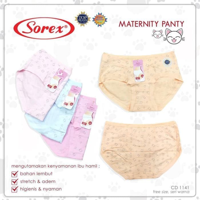 Celana Dalam Hamil Sorex 1141 dan 1145 - Celana Dalam Hamil Midi Dibawah Perut - Sorex Maternity Pant