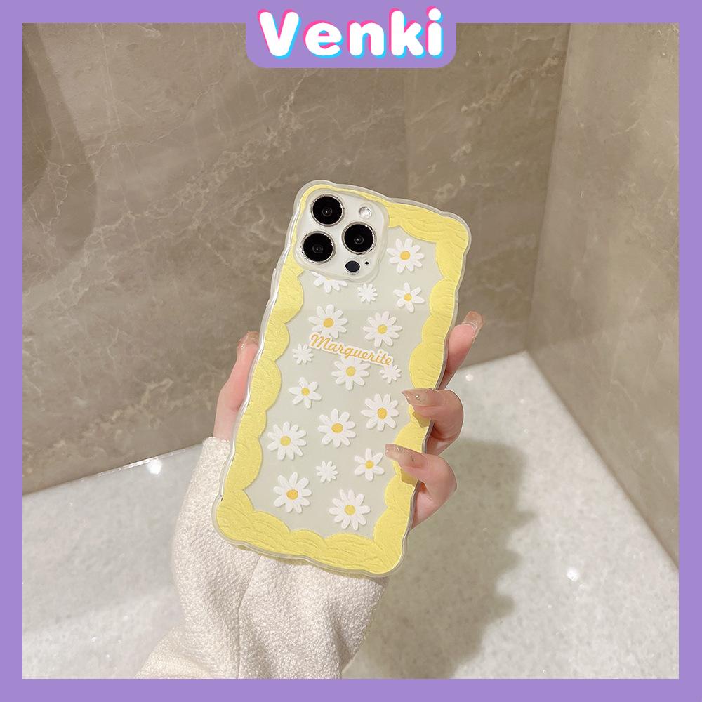 Casing Soft Case Silikon Transparan Motif Bunga Daisy Untuk iPhone 13 Pro Max 12 Pro Max 11 7plus