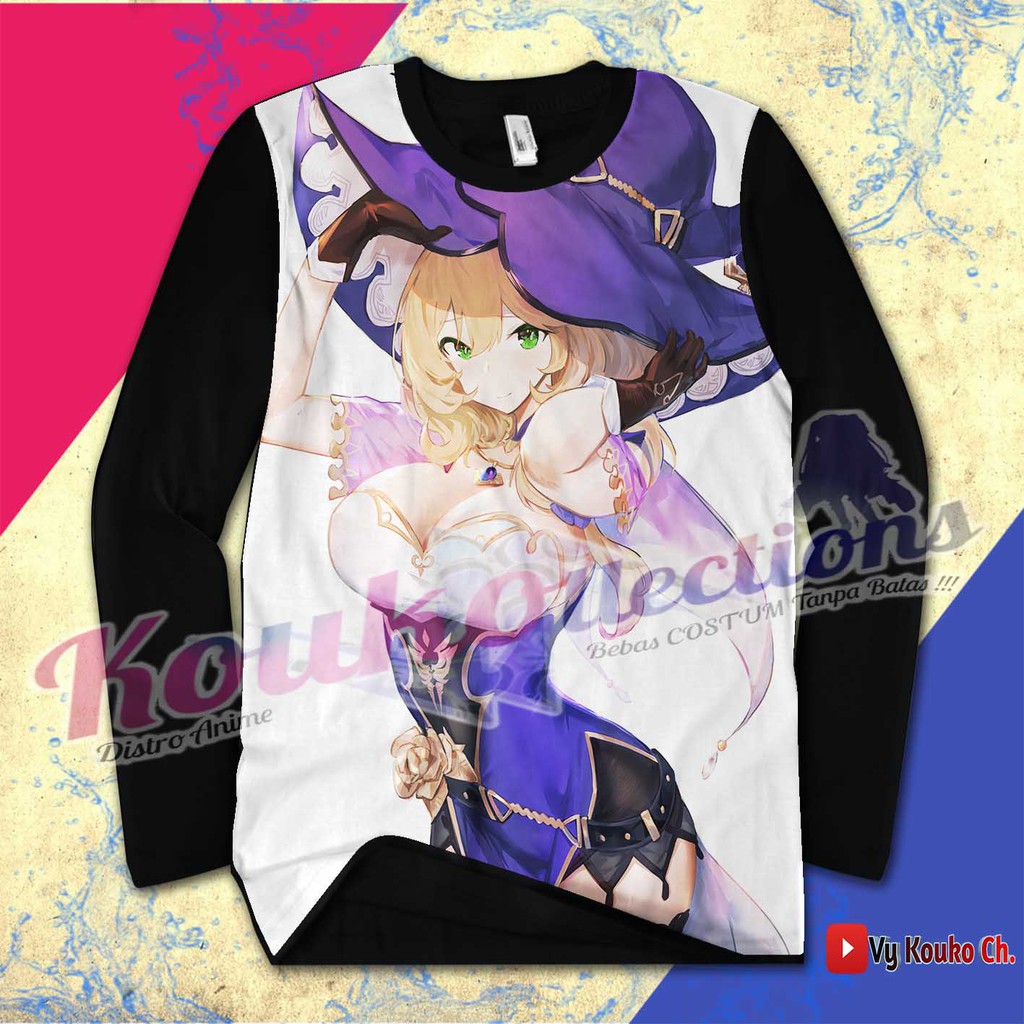 Longsleeve Lisa Genshin Impact Game MMORPG Toram online FULLPRINT pakaian pria anak Koukollections