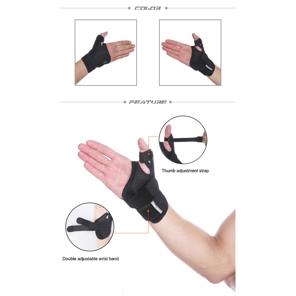 Wrist Brace Orthopedic Support Pelindung Jari Tangan Cidera Penyangga Jari Tangan Jempol Bengkak Ori
