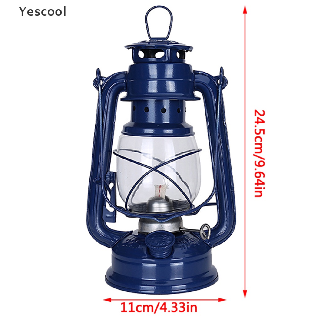 Yescool Lampu Lentera Minyak Tanah Retro Klasik 25cm Bisa Diredupkan