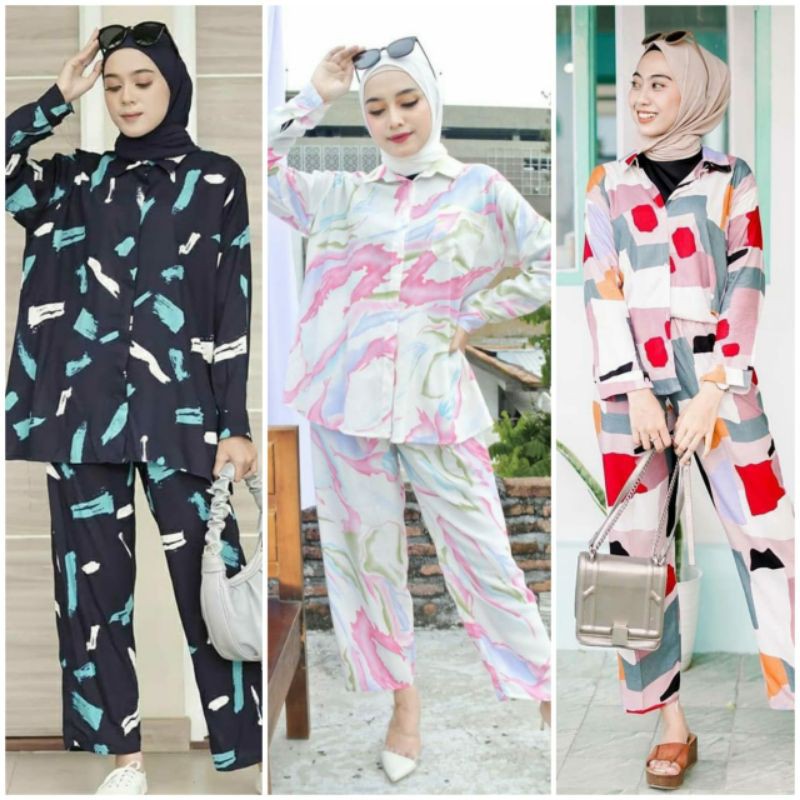 Lyra Set - Setelan Katun Rayon Piyama Wanita Ba