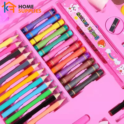 【KF】Set Pensil Crayon Perlengkapan Sekolah Menggambar Anak Isi 86 Pensil Warna