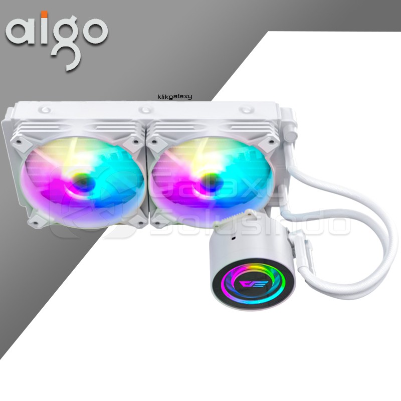 AIGO DARKFLASH DX240 TWISTER ARGB Liquid CPU Cooler - White