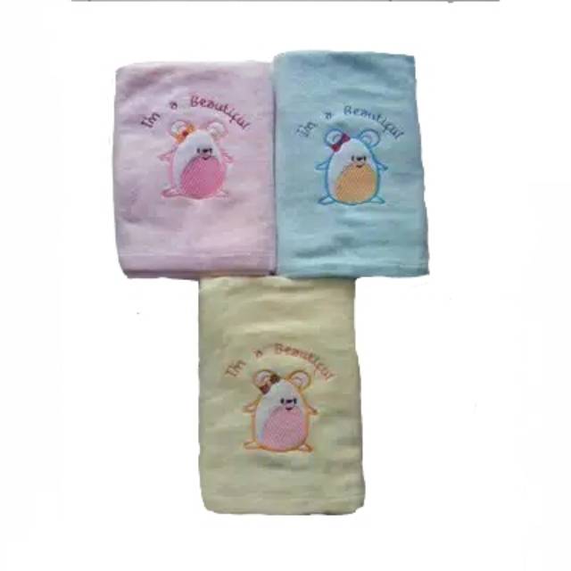 Handuk Bayi Mandi Anak Lembut Bordir Motif Lucu HD01