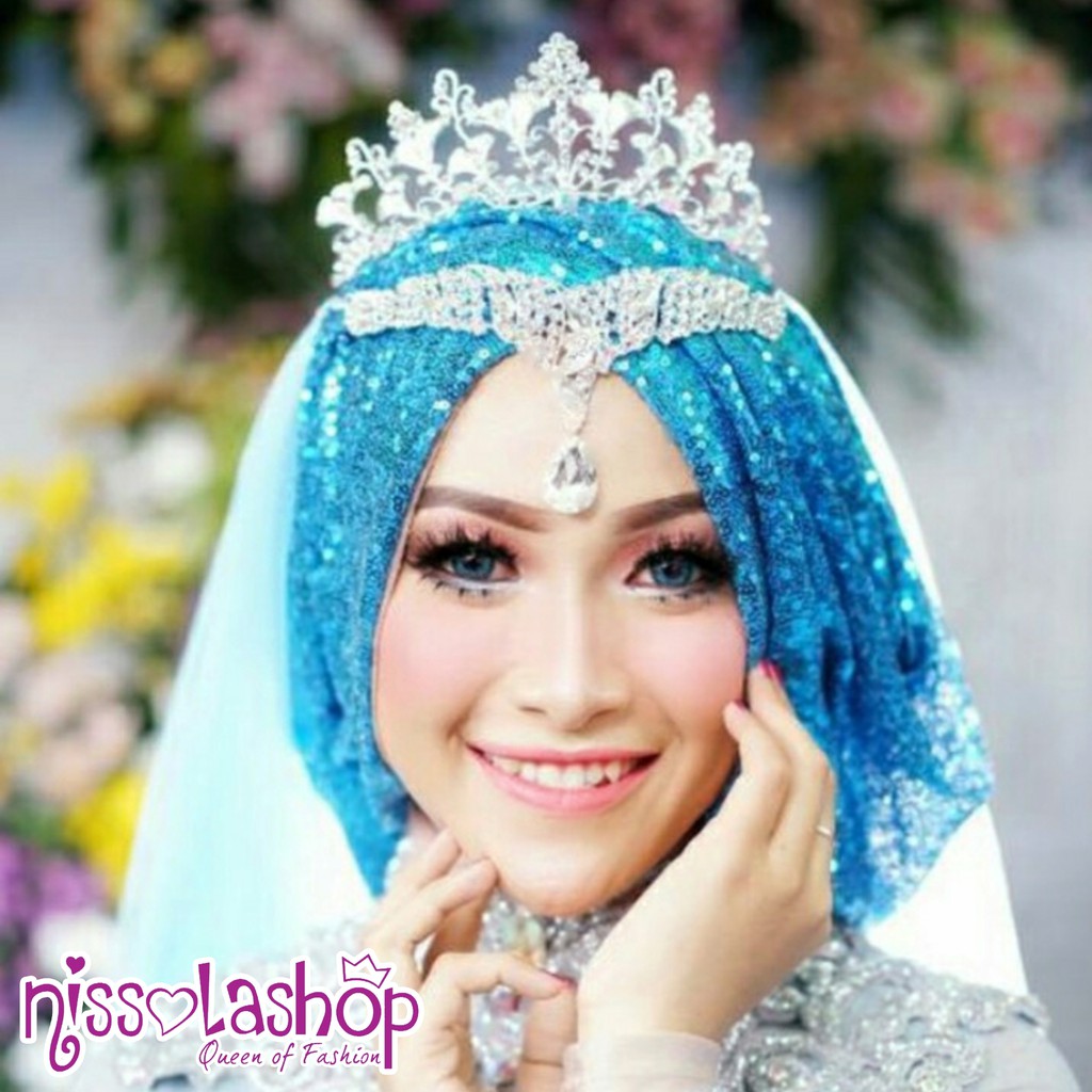 Lovina Stella Headpiece - Aksesoris  Rambut Kepala Mahkota Hijab Wanita Wedding