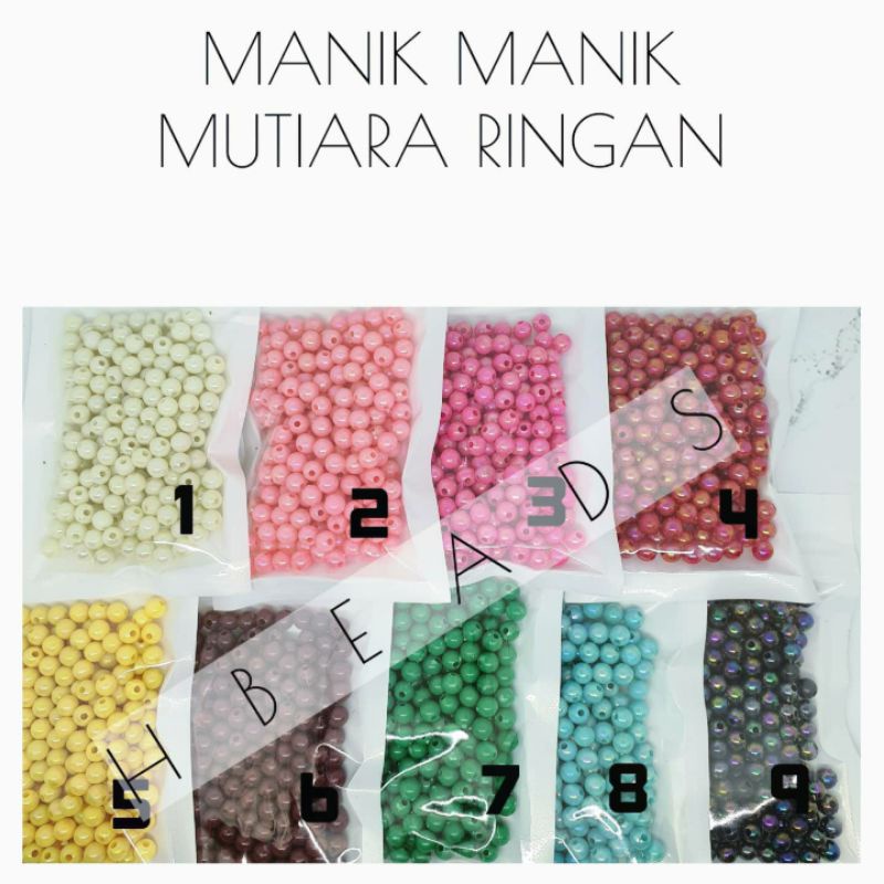 MR1225 | 20 gram MOTE mutiara ringan manik manik craft