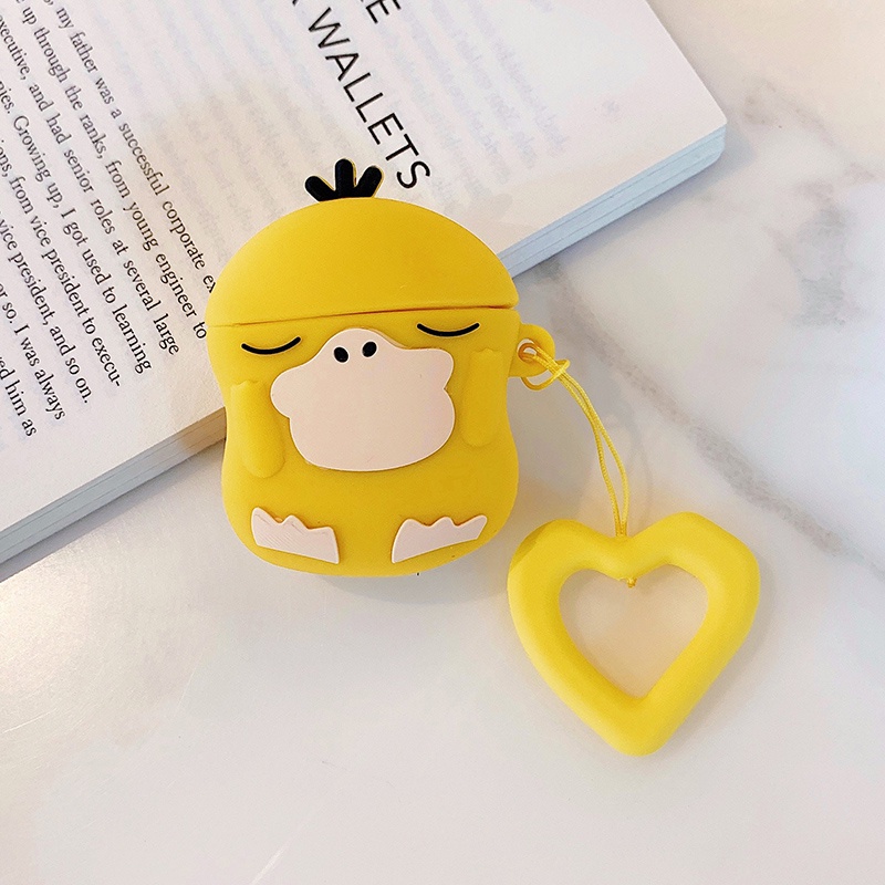 【COD】 Cover Protector  Airpod Case  / Casing Airpods 2 / Case Airpods 2 /airpods Macaron / Airpods Gen 2 / Casing Airpods  /softcase Airpods /headset Bluetooth-Yellow duck