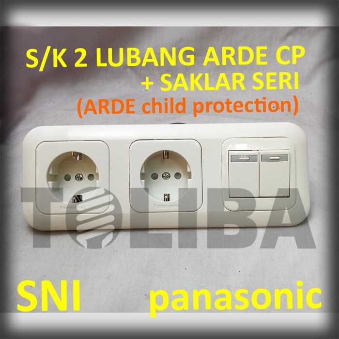 stopkontak 2 stop kontak s/k arde cp + saklar seri ib panasonic SNI