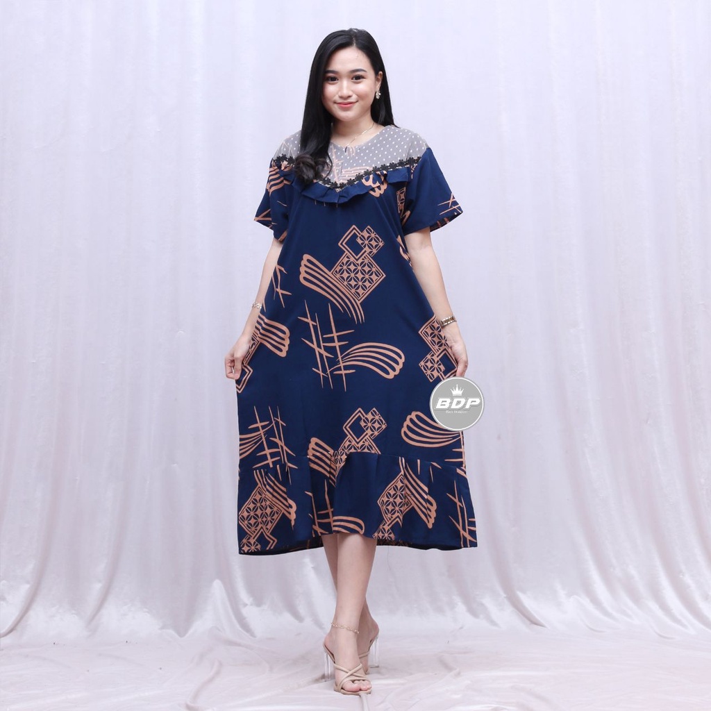 Temukan DASTER ARAB ZEEMA | RAYON SUPER GRADE A | RESLETING DEPAN BUSUI | RENDA MILO-Dina navy