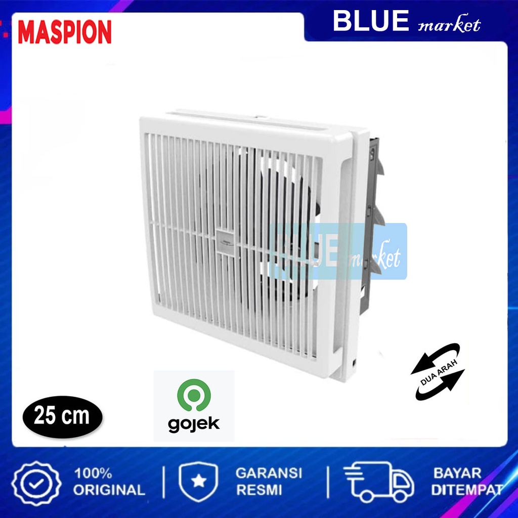 WALL EXHAUST FAN / KIPAS VENTILASI DINDING MASPION HEXOS MV 200 NEX / MV-200 NEX [8 INCH]