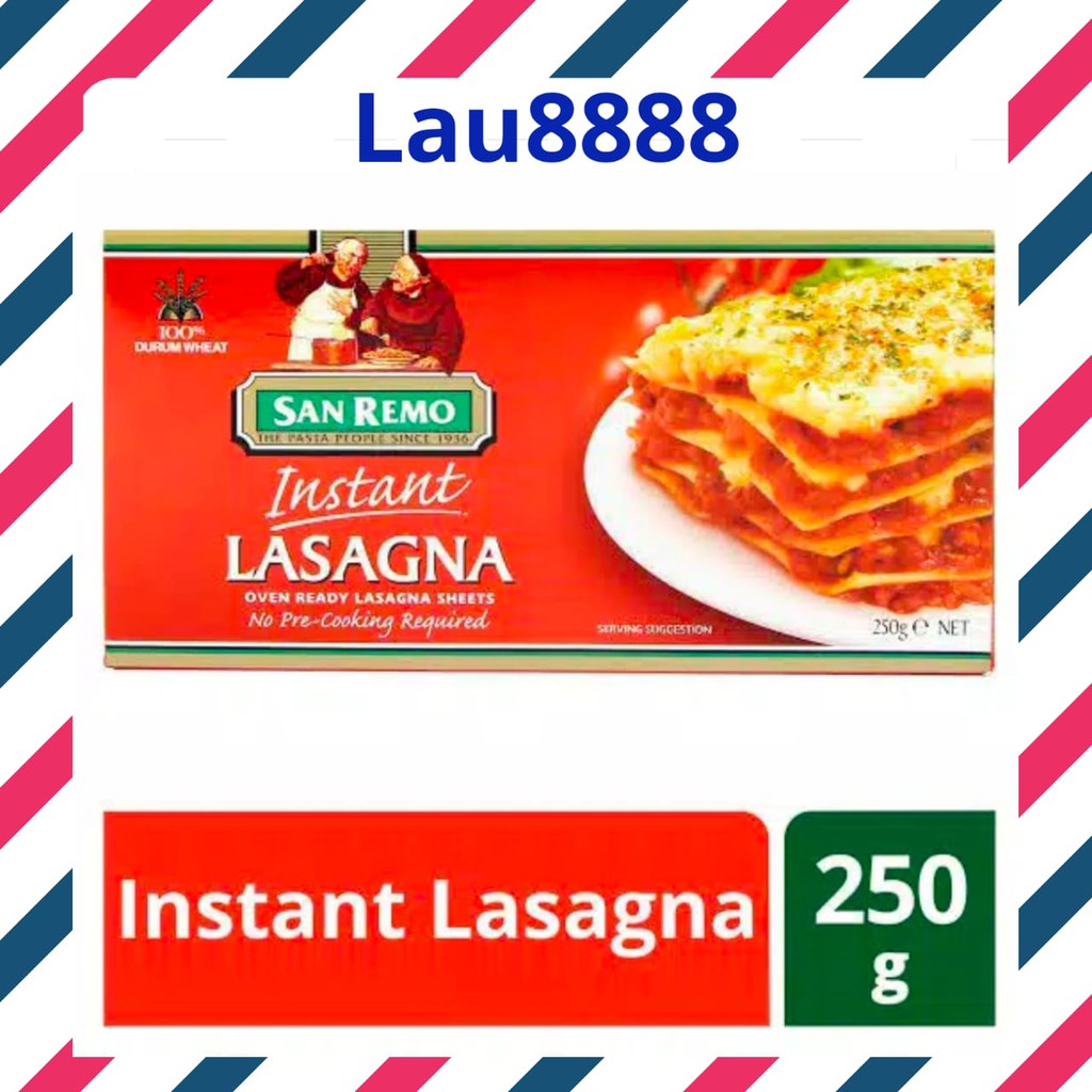 

San Remo Instant Lasagna / Instant Pasta