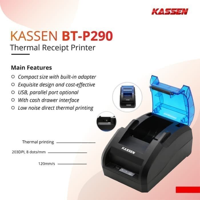 PRINTER THERMAL BLUETOOTH | KASSEN BT-P290 | ORIGINAL | GARANSI RESMI