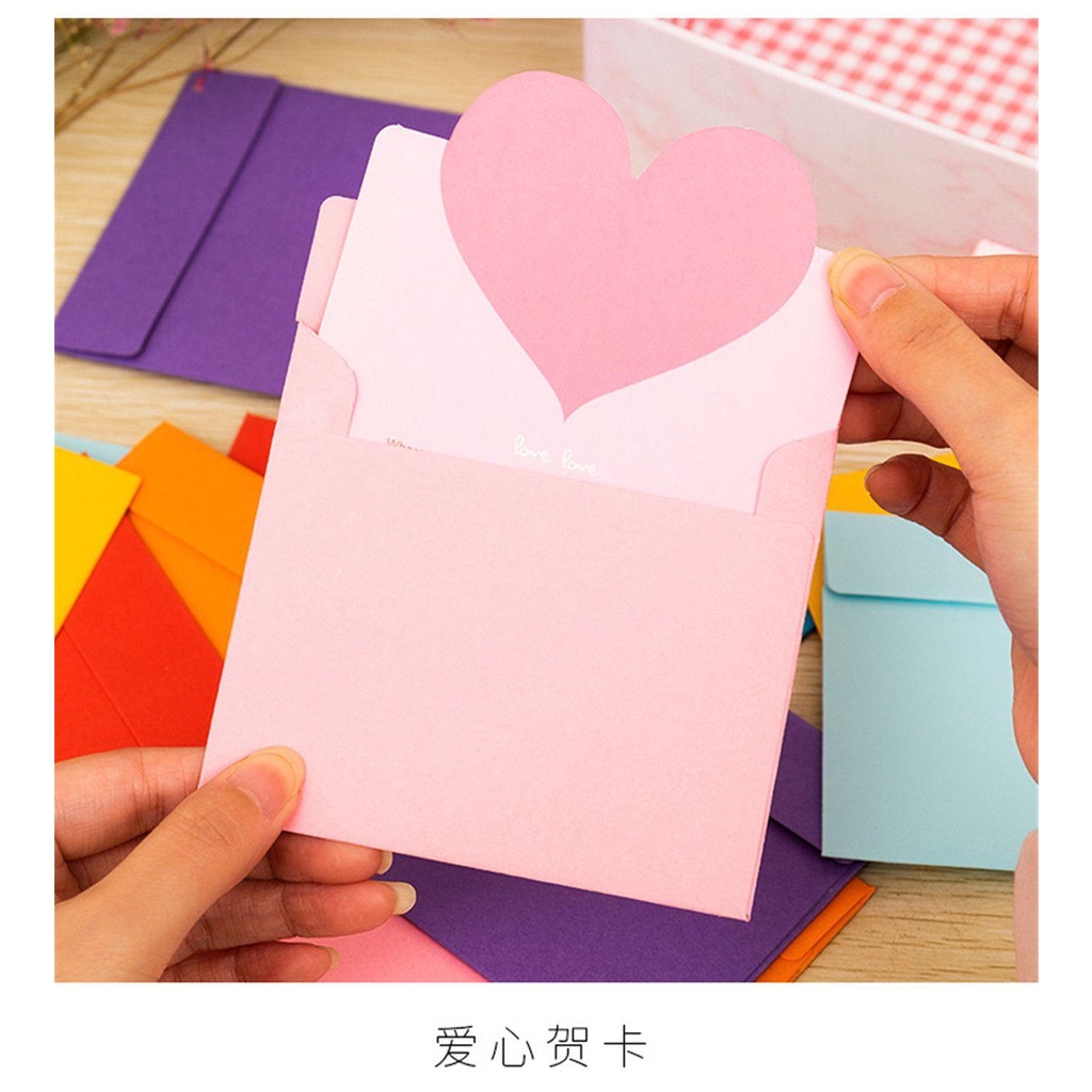 Kartu Ucapan Terima Kasih TOP Gift Heart Wedding Greeting Card