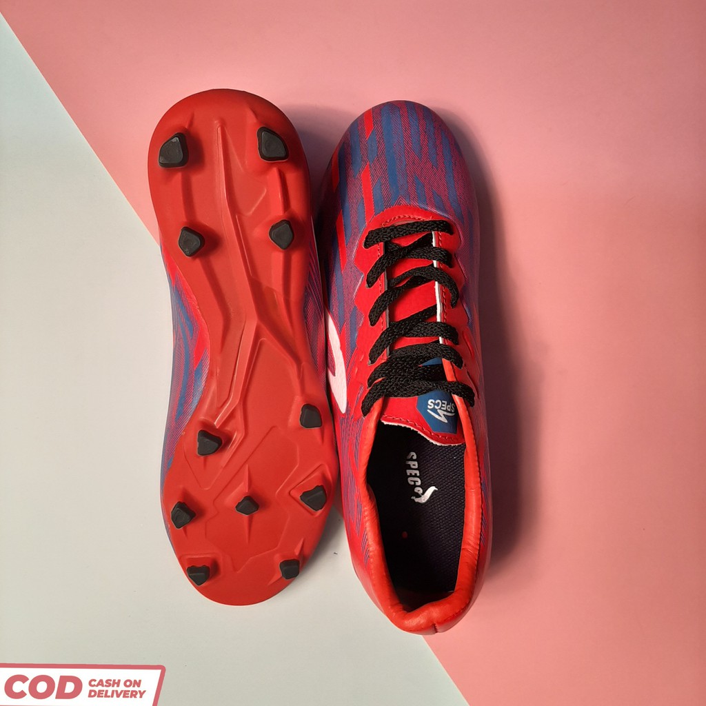 SEPATU BOLA PRIA MK RED BLUE BERKUALITAS DAN TERMURAH