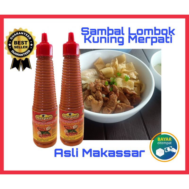 

Sambal Lombok Kuning Spesial Cap Merpati Sambel Asli Khas Makassar Sulawesi Selatan 140ml