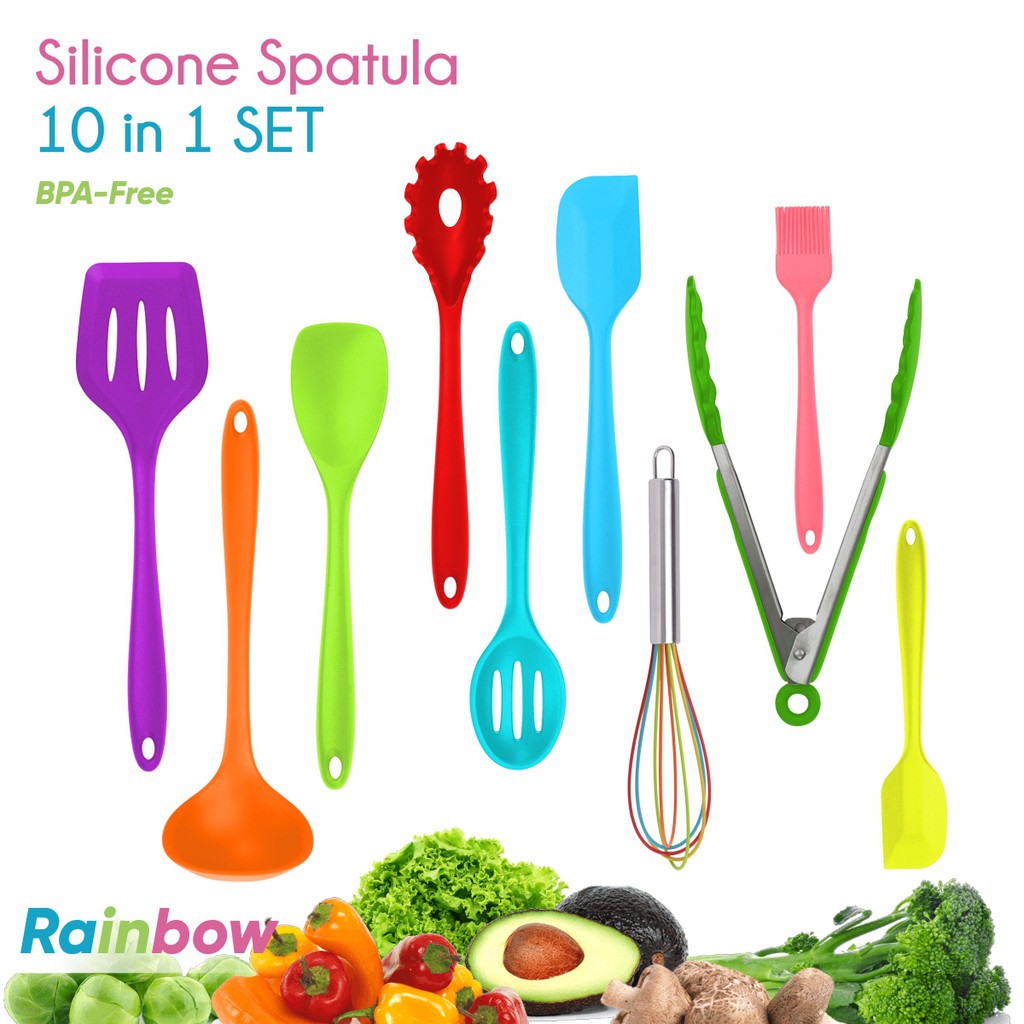 Silicone Spatula 10 in 1 SET BPA-Free