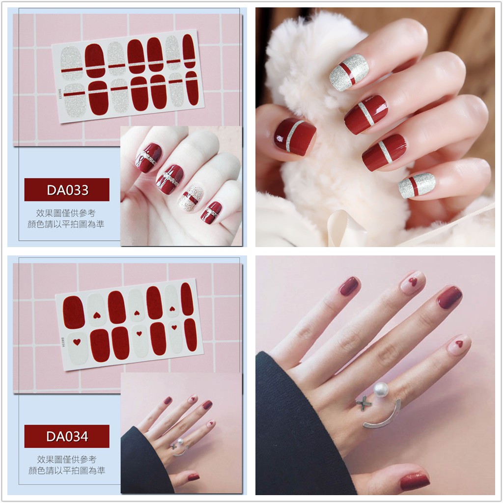 &lt;Jjoygirl&gt;DA Nail sticker motif / sticker kuku / stiker kuku / nail stiker glitter / stripes design