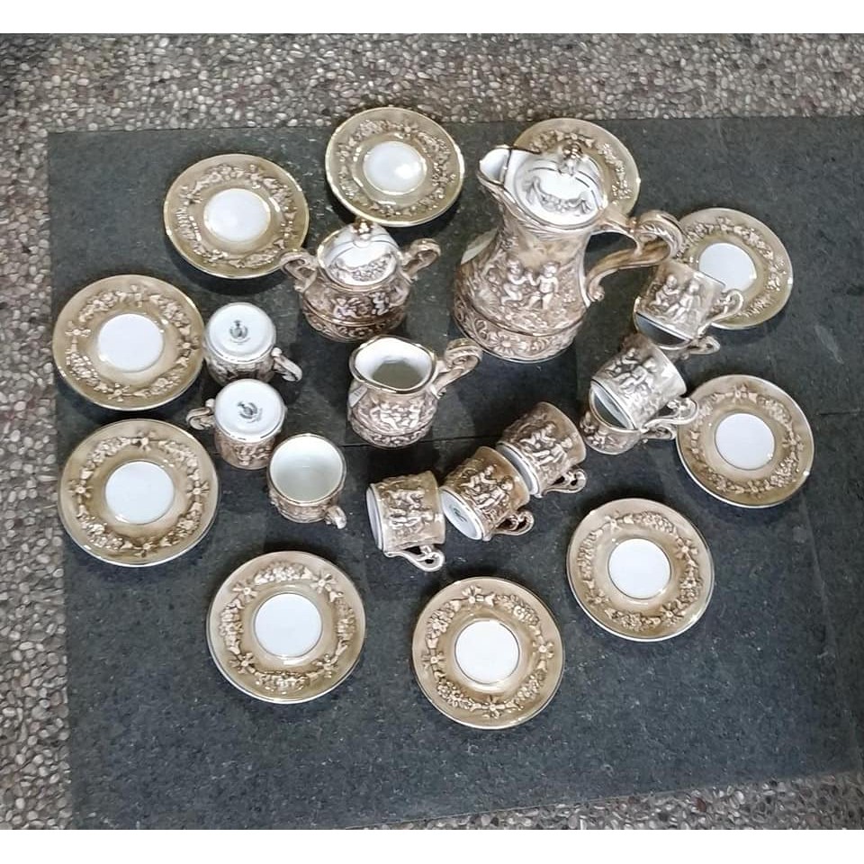 tea set capodimonte italy ca 1950 nos 23 pcs