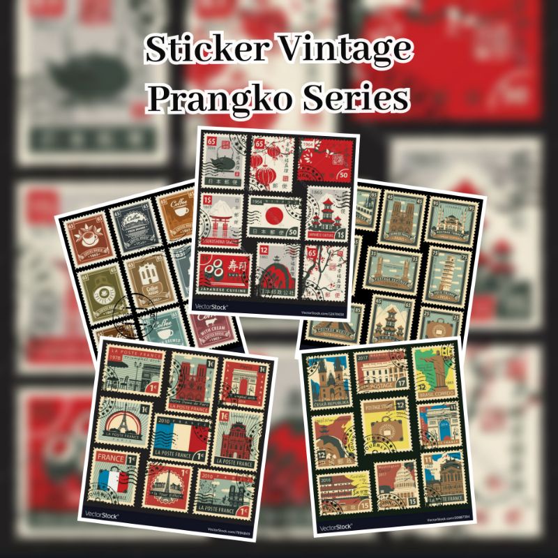 

STICKER PERANGKO VINTAGE - STICKER JURNAL KIT - STICKER VINTAGE - STICKER AESTETIC