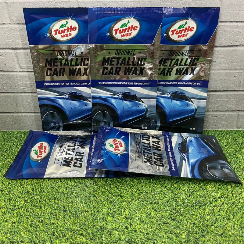 Turtle wax metallic car wax sachet 50 ml / poles body motor mobil