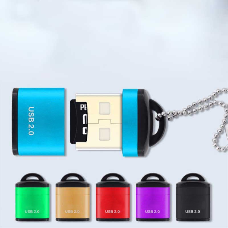 1pc Adapter Card Reader Usb 2.0 Mini Kecepatan Tinggi (Tf Micro Sd Memory Card) Untuk Komputer Desktop Laptop Notebook