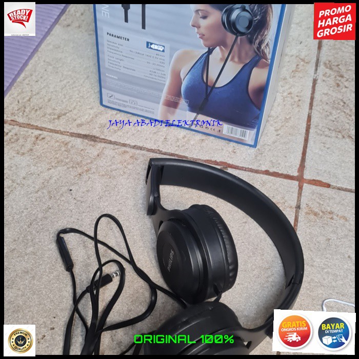 J390 ORIGINAL PHILIPS BANDO HEADPHONE HEADSET STEREO EARPHONE IN EAR 3.5 MM DOBEL BASS HANDSFREE DOUBLE BAS EARPOD SUPER HF SUPER PREMIUM MIC KABEL MUSIK CALL NELPON HP AUDIO SOUND SUARA VOKAL KARAOKE WIRED HEADPHONES HIFI J390  Headphone Headset Bando Ph