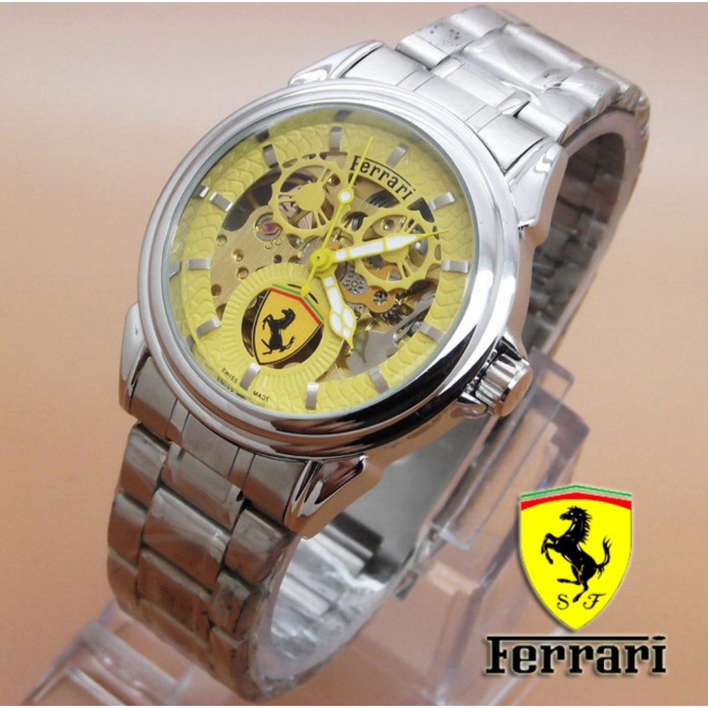 JAM TANGAN FERRARI MESIN OTOMATIS FASHION PRIA WANITA FREE BOX