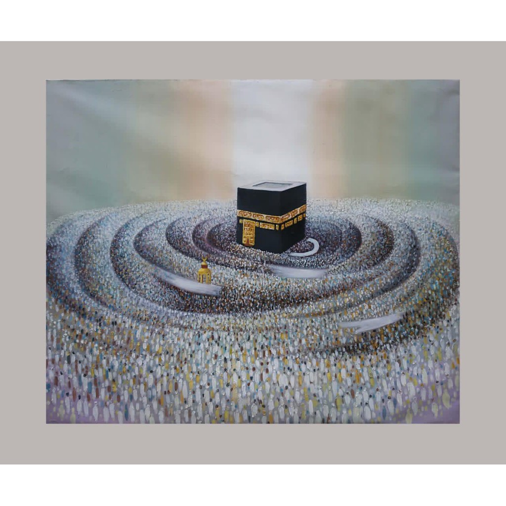 LUKISAN PEMANDANGAN KA'BAH DI MEKAH (TIMBUL)