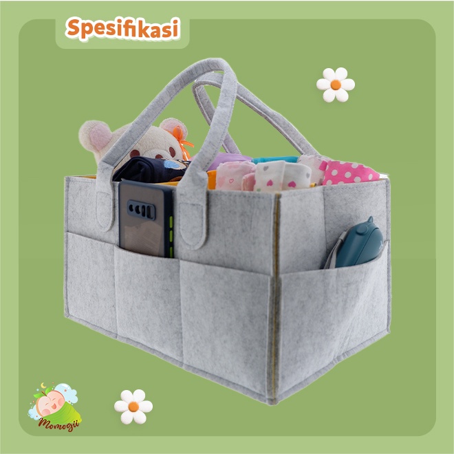 MOMOGII Caddy Bag Tas Perlengkapan Bayi Tas Travelling Bayi