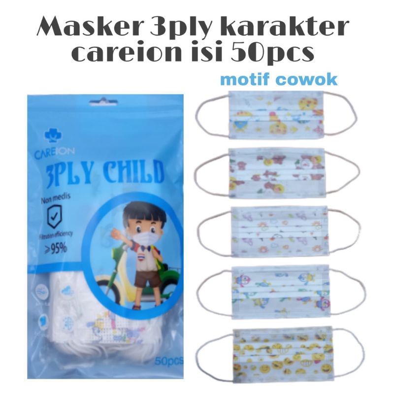 Masker Anak Earloop 3ply