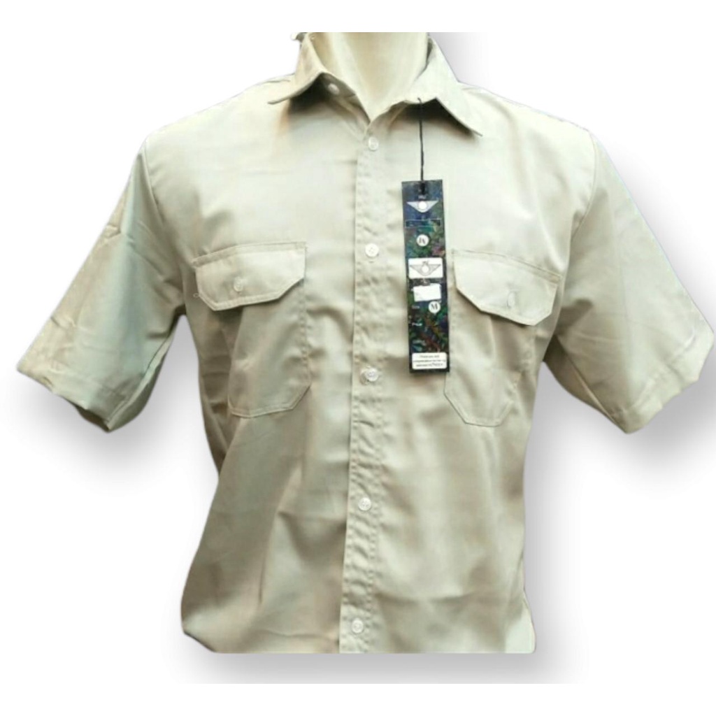 Kemeja Lengan Pendek Putih/Pria/Pangkat/Kerja/Formal Hurider