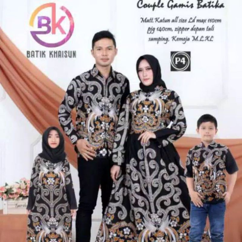 Batik couple keluarga sania ruffle ori ndoro jowi PARI NGADEK-2