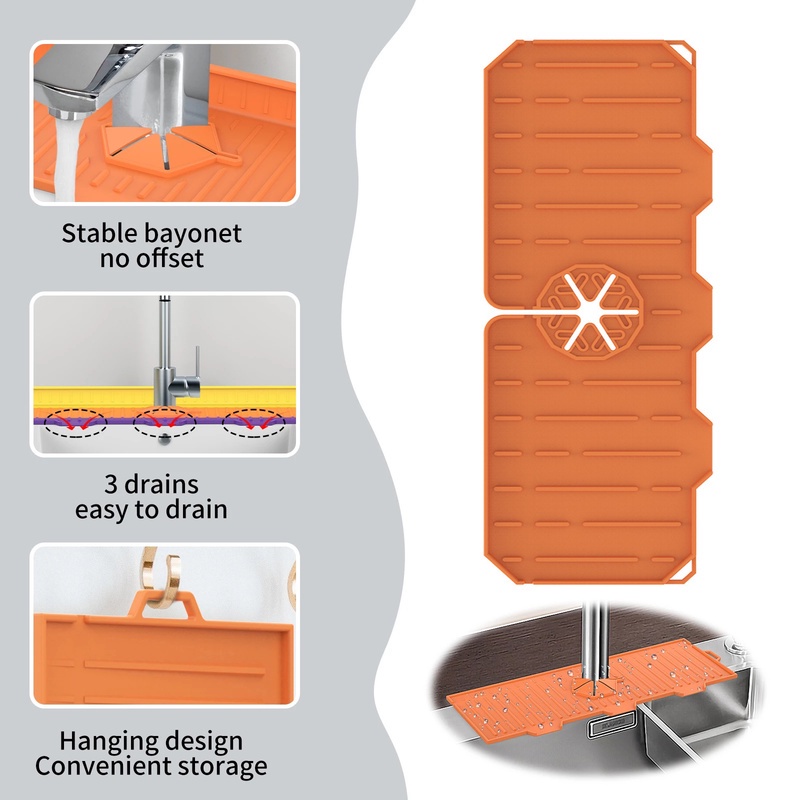 Alas Pelindung Keran Air Bahan Silikon Untuk Dapur / Kamar Mandi