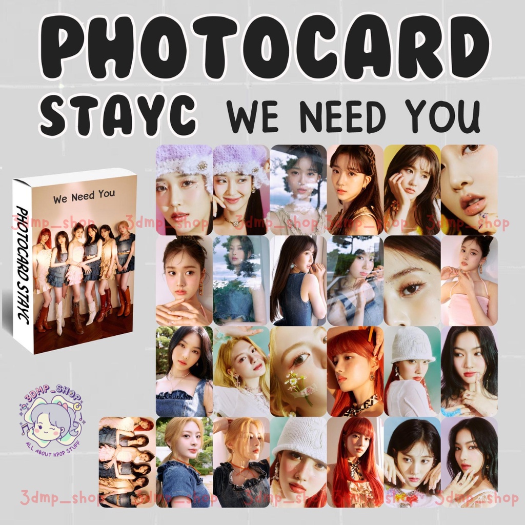 [25 lembar] photocard photo lomo card lomocard stayc stay c we need you teddy bear