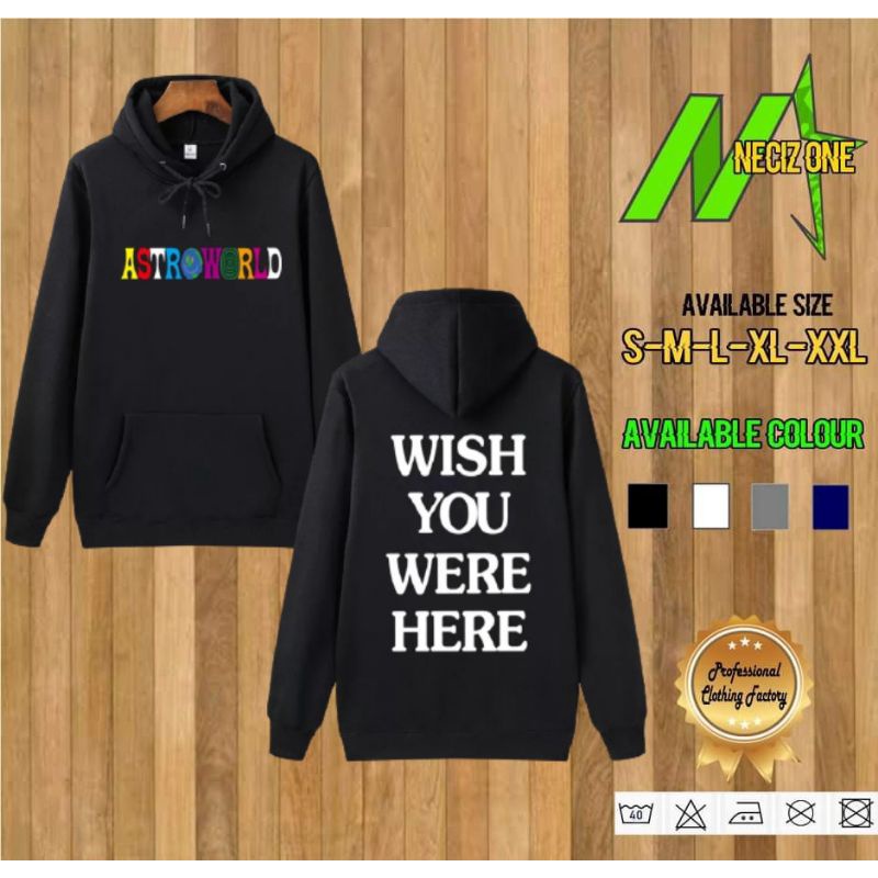TRAVIS SCOTT HOODIE JUMPER PRIA ASTROWORLD WISH YOU WERE HERE ~ READY SIZE S-XXL