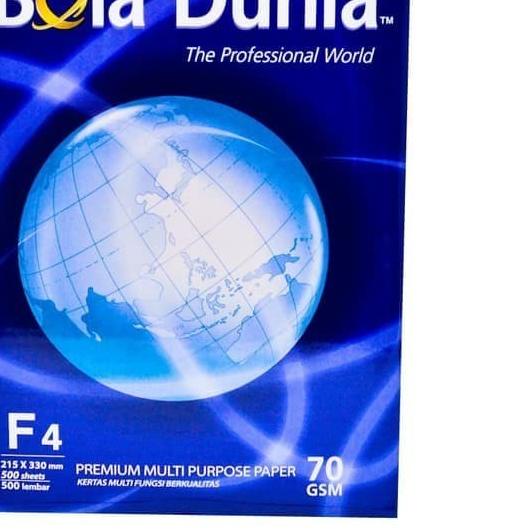 

✬ Kertas F4 70Gr Bola Dunia / Kertas HVS Folio 70Gram Bola Dunia ♝