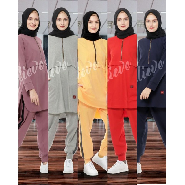 BELIEVE MUSLIMAH SPORTY BMS 30 / SETELAN OLAH RAGA MUSLIMAH / SETELAN OLAH RAGA SYARI / SETELAN OLAH