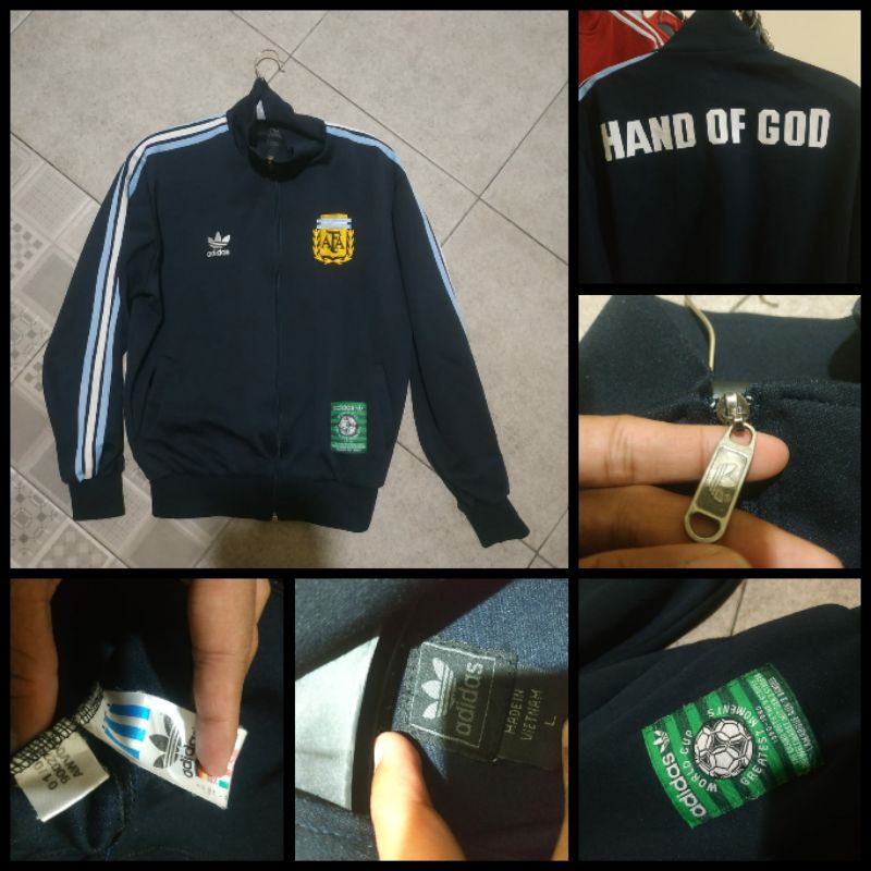 TRACKTOP ADIDAS ARGENTINA HAND OF GOD