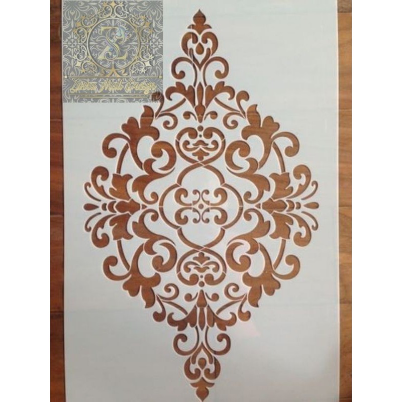 cetakan stensil  cet dinding turqy