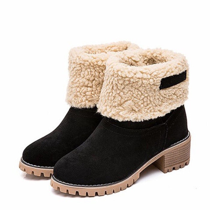 Sepatu bot bulu wanita musim dinginWinter suede boots women