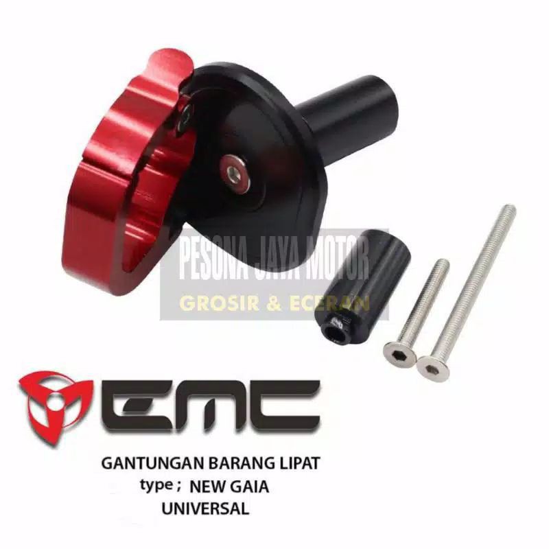 Gantungan Barang Emc Model Bulat Lipat &amp; Tutup Universal Nmax,Aerox,Xmax,Vario125,150 Dll