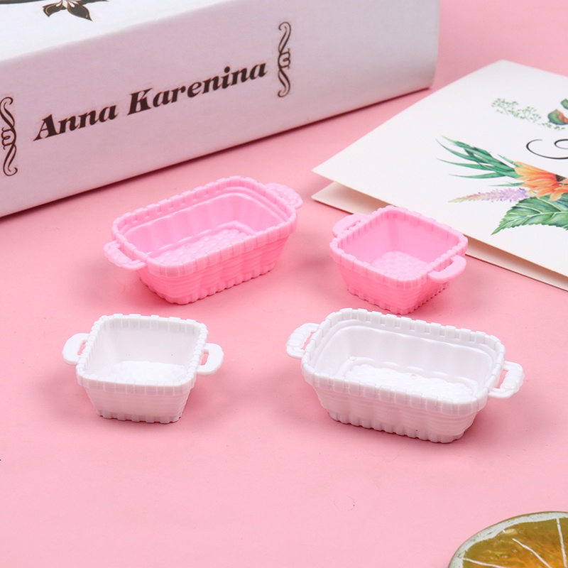 &lt; E2id &amp; &gt; 4Pcs / Set Miniatur Keranjang Makanan Untuk Dekorasi Rumah Boneka