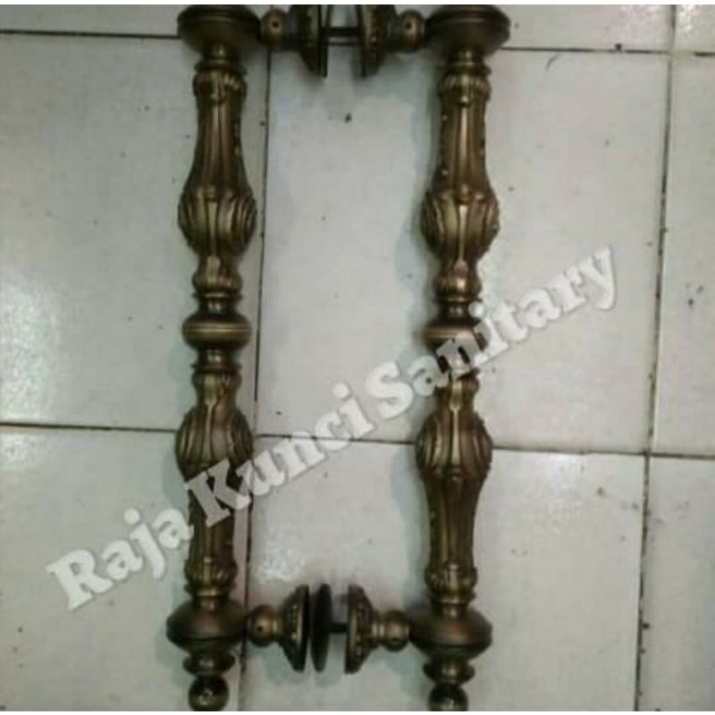 Pull Handle Antique Brass/Pull Handle Klasik Ukir 56 cm/Tarikan Pintu/Gagang Pintu