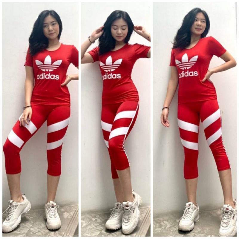 adidas leging/stelan olahraga Murah/baju adidas/baju wanita murah/baju olahraga/stelan senam